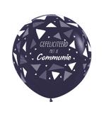 Ballonnen Gefeliciteerd Met Je Communie Triangles Navy Blue, Hobby en Vrije tijd, Feestartikelen, Verzenden, Nieuw