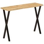vidaXL Wandtafel met natuurlijke rand 105x33x76 cm massief, Verzenden, Nieuw, Overige houtsoorten, 100 tot 150 cm
