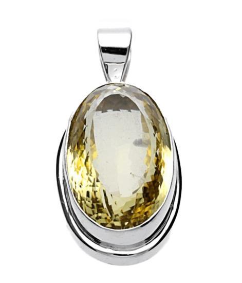Zilveren Citrien ovaal kettinghanger, Sieraden, Tassen en Uiterlijk, Kettinghangers, Verzenden