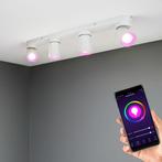 Smart opbouw plafond spot 4-voudig Wit Hue compatible Incl., Huis en Inrichting, Lampen | Spots, Nieuw, Ophalen of Verzenden, Metaal of Aluminium