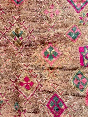 Vintage Boujad Berber Tapijt – Wol – Marokkaans tapijt - beschikbaar voor biedingen