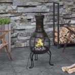 vidaXL Tuinkachel met pook 39x39x90 cm staal, Verzenden, Nieuw