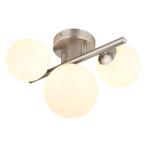 Plafondlamp RIHA 3.50 Watt G9 Nickel - 3 Lichts Opaal, Ophalen of Verzenden, Nieuw, Metaal