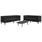 vidaXL 2-delige Loungeset Chesterfield met bolsters fluweel, Huis en Inrichting, Banken | Bankstellen, Verzenden, Nieuw, Vierpersoons of meer