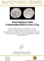 Romeinse Republiek. Familia Publius Crepusius (82 b.C.)., Postzegels en Munten, Munten | Europa | Niet-Euromunten