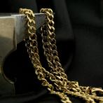 Massief gouden gourmet schakelketting, Sieraden, Tassen en Uiterlijk, Kettingen, Ophalen of Verzenden, Gebruikt, Overige kleuren