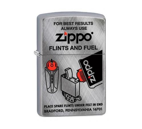 Zippo Flint & fuel - Zippo Regular - Alle Zippo's, Verzamelen, Rookartikelen, Aanstekers en Luciferdoosjes, Aansteker, Nieuw, Verzenden