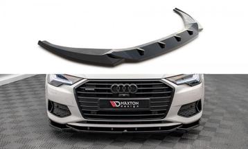 Voorspoiler V.1 Audi A6 C8 Maxton Glans Zwart beschikbaar voor biedingen