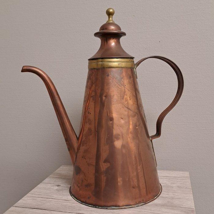 Koffiepot - Messing - Vlaamse koffiekan, Antiek en Kunst, Antiek | Overige Antiek