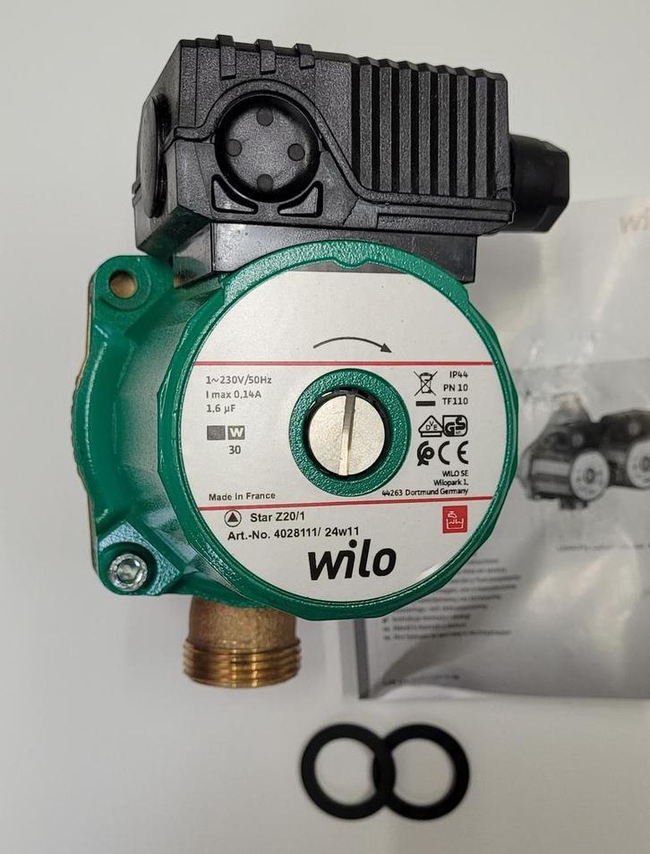 WILO TAPWATERPOMP STAR Z20/1 140MM NIEUW 4028111, Doe-het-zelf en Verbouw, Verwarming en Radiatoren, Nieuw, Ophalen of Verzenden