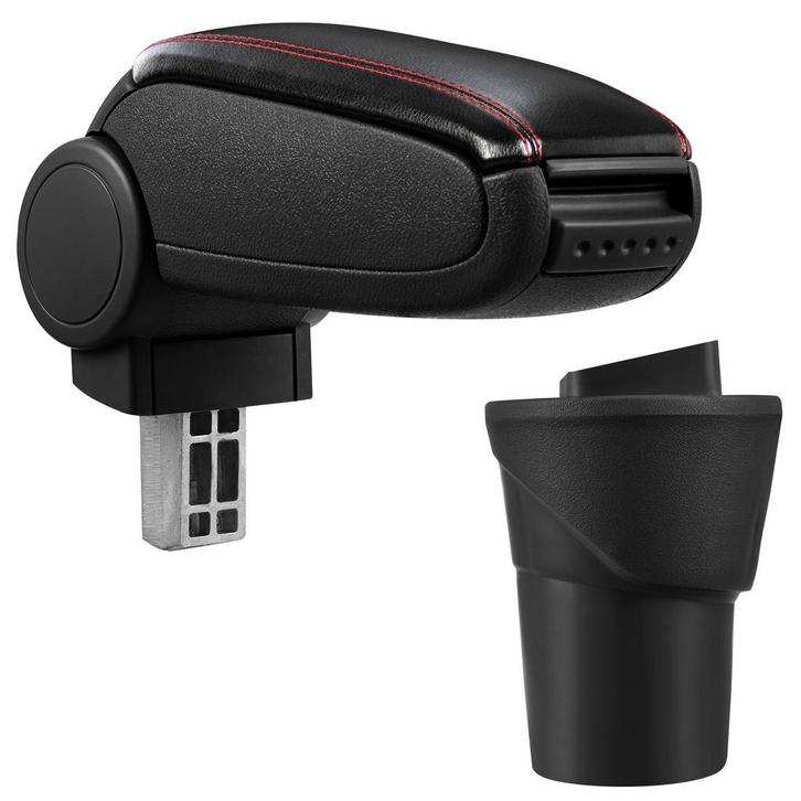 Armsteun Nissan Micra K13 vf 2010 kunstleer zwart rood stiks, Auto diversen, Auto-accessoires, Verzenden