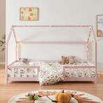 Kinderbed Sisimiut huisbed 200x120 cm roze en wit [en.casa], Verzenden, Nieuw