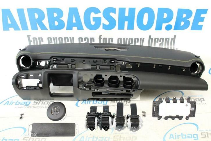Airbag set Dashboard met geel stiksel Mercedes A klasse W177, Auto-onderdelen, Dashboard en Schakelaars, Gebruikt, Mercedes-Benz