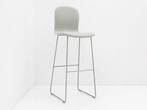 Barkruk Cappellini Tate Soft - grijs-groen - slede aluminium, Werkplek, Ophalen of Verzenden, Gebruikt, Overige typen