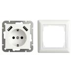 Ledmaxx Inbouw contactdoos zuiver wit met 2x USB 2800mA, Nieuw, Ophalen of Verzenden