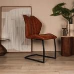 Eetkamerstoel Peter - Cognac - Microvezel, Huis en Inrichting, Stoelen, Verzenden, Nieuw