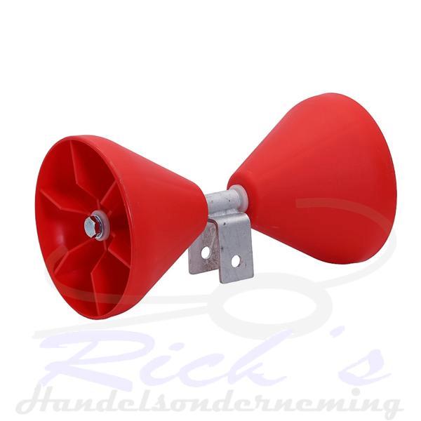 Rollenset kunststof trompetrol / bootrol op kantelblokje 40, Auto diversen, Aanhangwagen-onderdelen, Nieuw, Ophalen of Verzenden