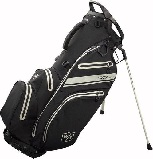 Wilson Staff Exo Dry Stand Bag Zwart Grijs Zilver, Sport en Fitness, Golf, Tas, Nieuw, Overige merken, Ophalen of Verzenden