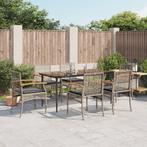 vidaXL 7-delige Tuinset met kussens poly rattan grijs, Tuin en Terras, 6 zitplaatsen, Nieuw, Tuinset, Verzenden