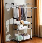 Uitschuifbaar Kledingrek RVS – Met Schoenenplanken 80–150 cm, Kleding | Dames, Kledingrekken, Verzenden, Nieuw