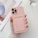 iPhone XS Kaarthouder - Wallet Card Slot Cover Hoesje Roze, Verzenden, Nieuw