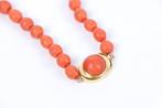 Halsketting - 18 karaat Geel goud Koraal - Koraal, Sieraden, Tassen en Uiterlijk, Kettingen, Nieuw