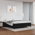 vidaXL Boxspring bed kunstleer zwart 180x200 cm, Overige materialen, Eenpersoons, Verzenden, Zwart