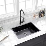 Spoelbak met droogrek | Keuken wasbak | 74x44x20cm | Zwart, Verzenden, Nieuw