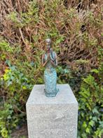Bronzen Biddend Meisje - Tuindecoratie - Graafdecoratie, Verzenden, Nieuw, Metaal, Mensenbeeld