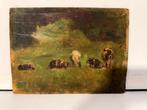 Uberto DellOrto (1848-1895) - Paesaggio (5) mucche (recto)/