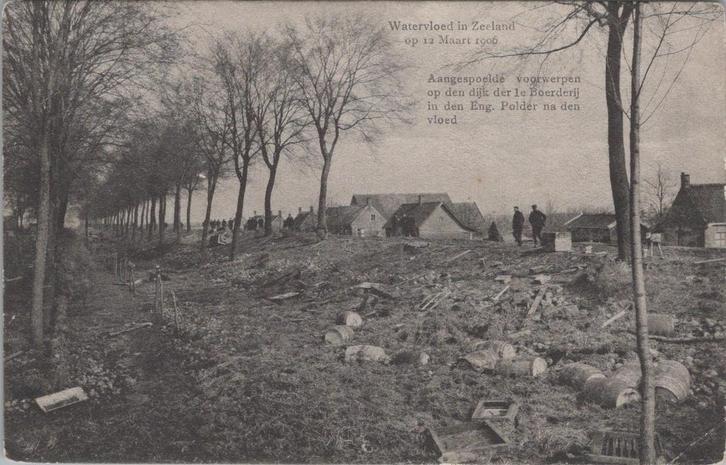 ZEELAND - Watervloed in Zeeland op 12 Maart 1906. Aanges..., Verzamelen, Ansichtkaarten | Nederland