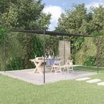 vidaXL Prieel 4x4 m 180 g/m² stof en staal antracietkleurig, Verzenden, Nieuw