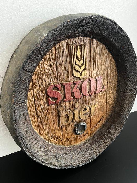SKOL Bier – Origineel 3D reclamebord / biervat-front –, Antiek en Kunst, Antiek | Wandborden en Tegels
