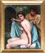 Edouard Jolin (1817-1892) - Nude woman bathing in Roman, Antiek en Kunst