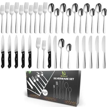 HI NATURE™ Bestekset 6 Persoons (36-delig) Zilver | Bestek, beschikbaar voor biedingen