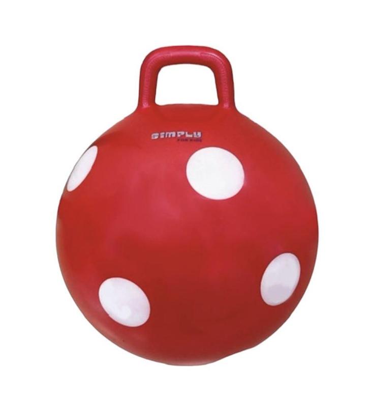 Simply Skippybal rood met witte sti van €9,99 voor €5,99, Kinderen en Baby's, Speelgoed | Overig, Ophalen of Verzenden
