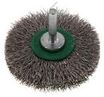 RVS Gegolfde Ronde Borstel Diameter 70 mm/ As 6 mm, Verzenden, Nieuw
