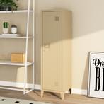 Lockerkast Kurikka metaal 137x38x38 cm camel [en.casa], Huis en Inrichting, Verzenden, Nieuw