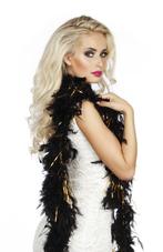 Boa Zwart Met Goud, Kleding | Dames, Carnavalskleding en Feestkleding, Ophalen of Verzenden, Nieuw