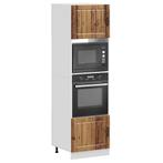 vidaXL Ovenkasten 2 st Lucca bewerkt hout oud houtkleurig, Huis en Inrichting, Keuken | Keukenelementen, Verzenden, Nieuw, Bruin