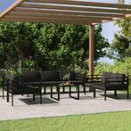 vidaXL 8-delige Loungeset met kussens aluminium, Verzenden, Nieuw, Aluminium, Loungeset