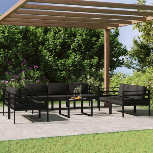 vidaXL 8-delige Loungeset met kussens aluminium, Tuin en Terras, Tuinsets en Loungesets, Loungeset, Nieuw, Aluminium, Verzenden