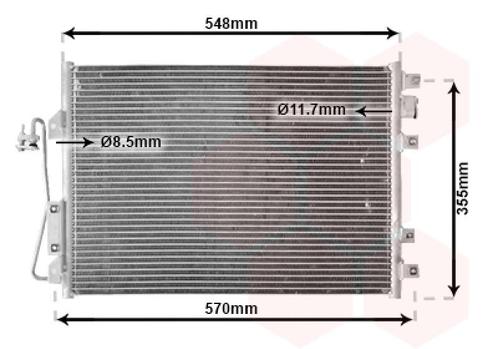 LUCHTCONDENSATOR VOOR RENAULT KANGOO 1997-2003 8200221132, Auto-onderdelen, Airco en Verwarming, Nieuw, Ophalen of Verzenden