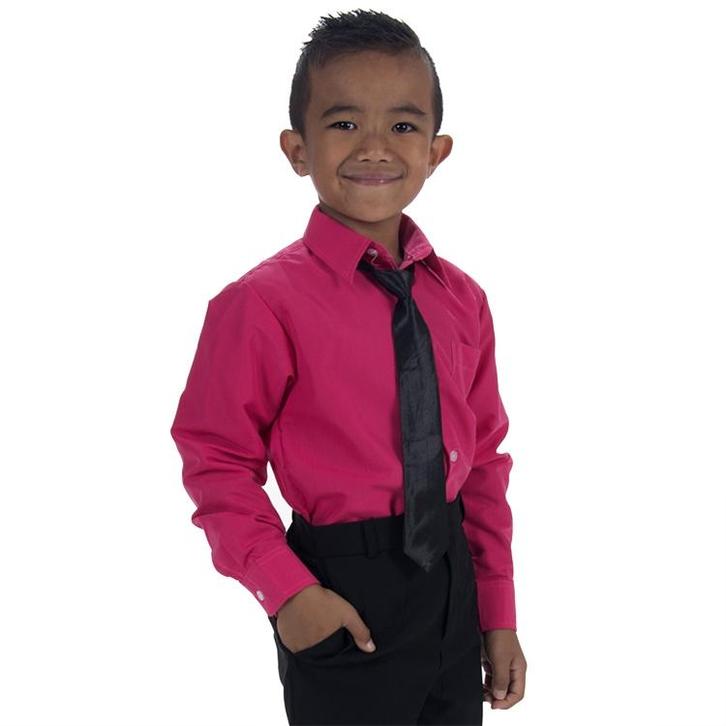 Kinderoverhemd lange mouw fuchsia-170/176 NIEUW, Kinderen en Baby's, Kinderkleding | Maat 176, Jongen, Nieuw, Ophalen of Verzenden