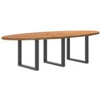 vidaXL Eettafel 280x120x74 cm ovaal massief eikenhout, Huis en Inrichting, Tafels | Eettafels, Verzenden, Nieuw