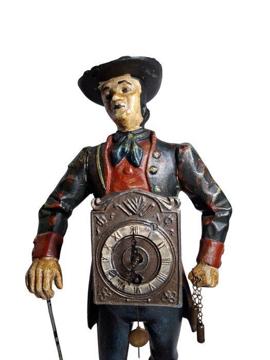 Klokkenmannetje tafelklok - Schwarzwälder - - Gietijzer -, Antiek en Kunst, Antiek | Klokken