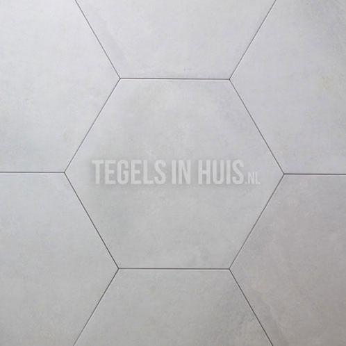 Hexagon zeshoek tegels licht grijs 25x30cm, Doe-het-zelf en Verbouw, Tegels, Nieuw, 10 m² of meer, Keramiek, Ophalen of Verzenden