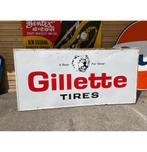 Gilette Tires Metalen Bord - Origineel - 236 x 114 cm, Gebruikt, Ophalen