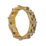Armband - 18 karaat Geel goud - 1.58ct. tw. Robijn - Diamant, Sieraden, Tassen en Uiterlijk, Armbanden, Nieuw