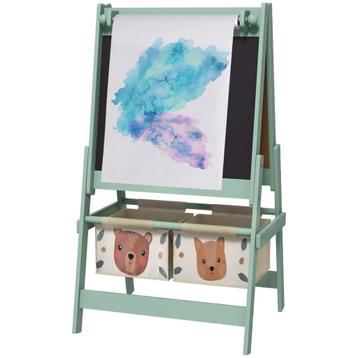 AIYAPLAY 3-in-1 Kinder Ezel Met Papierrol, Krijtbord, Whiteb beschikbaar voor biedingen